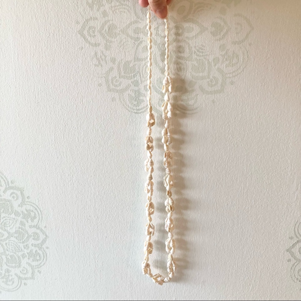 34” Long Natural Shell Necklace